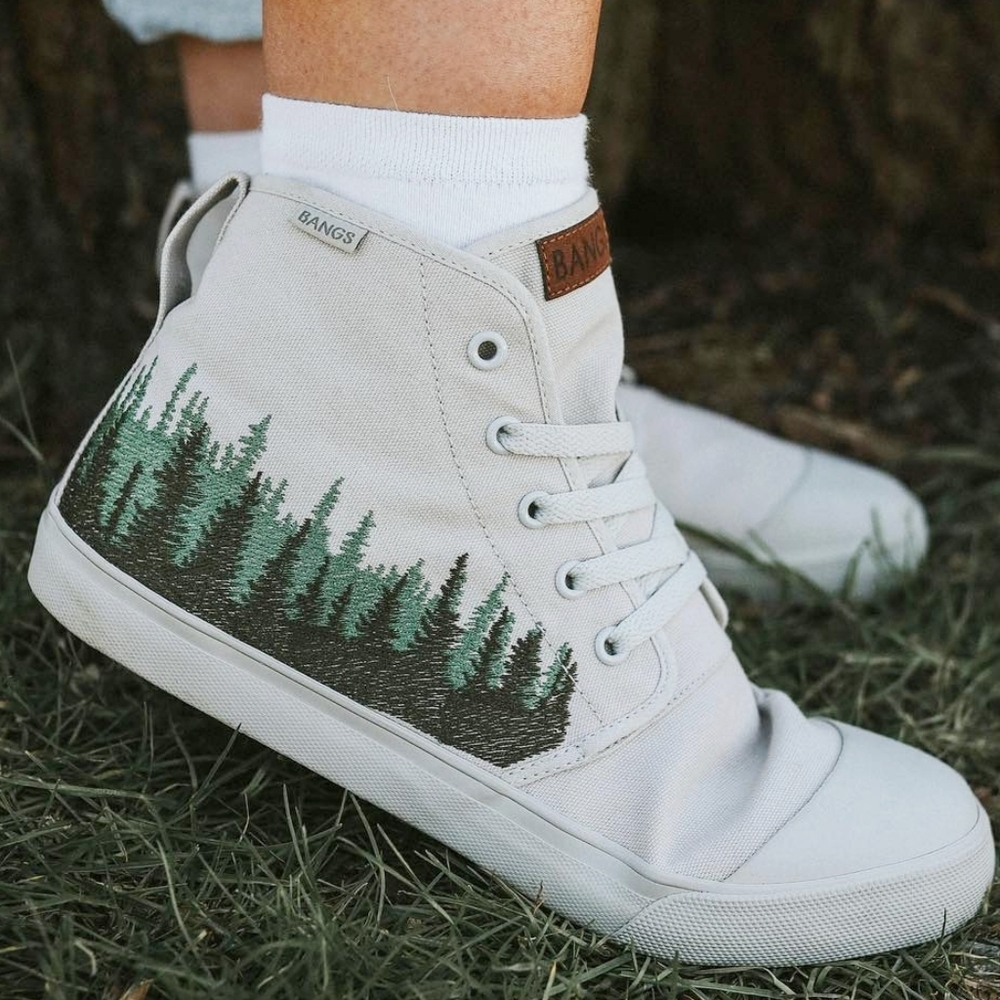 . Bangs Pacific Crest Embroidered Trees High Top Sneakers